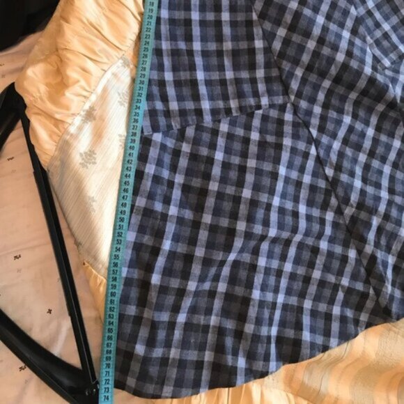 Checkered midi blue dress with tags - Picture 6 of 7